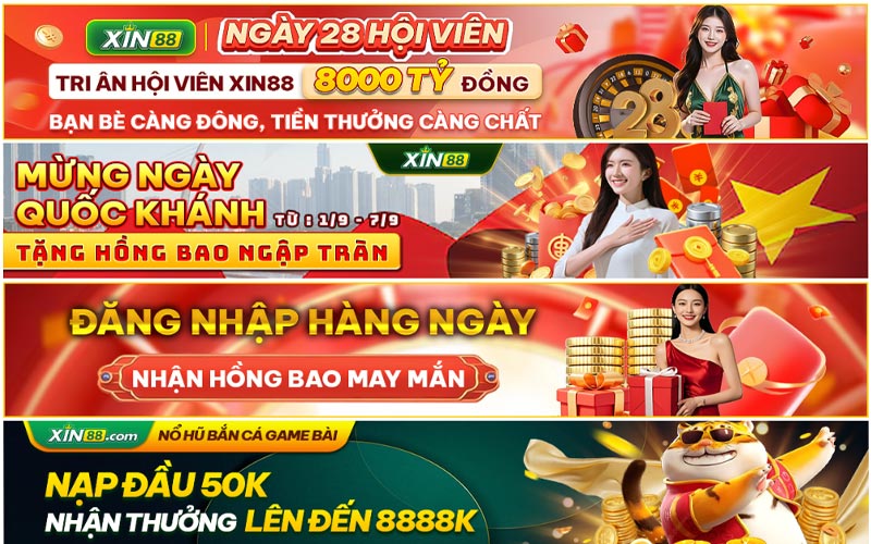 Cập Nhật Chương Trình Ưu Đãi XIN88 Hấp Dẫn Dành Cho Người Chơi