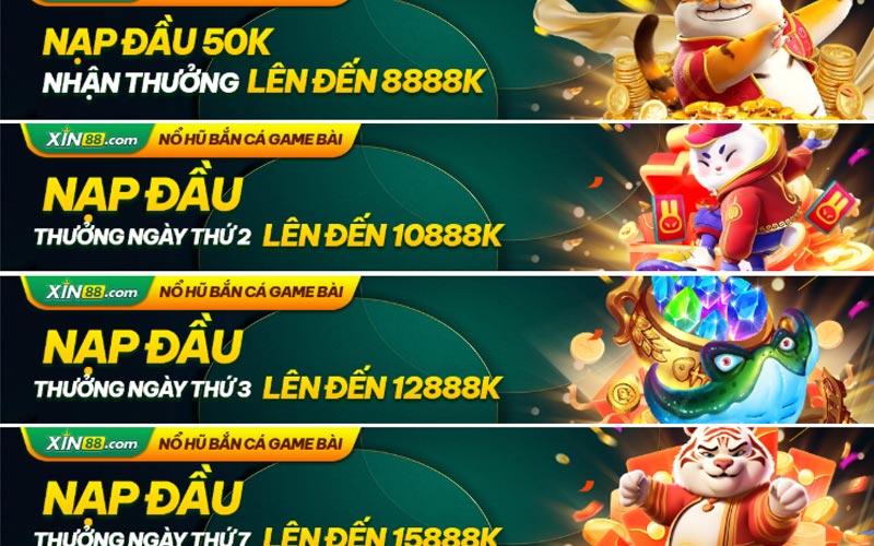 Tổng hợp các Chương trình ưu đãi XIN88 mới